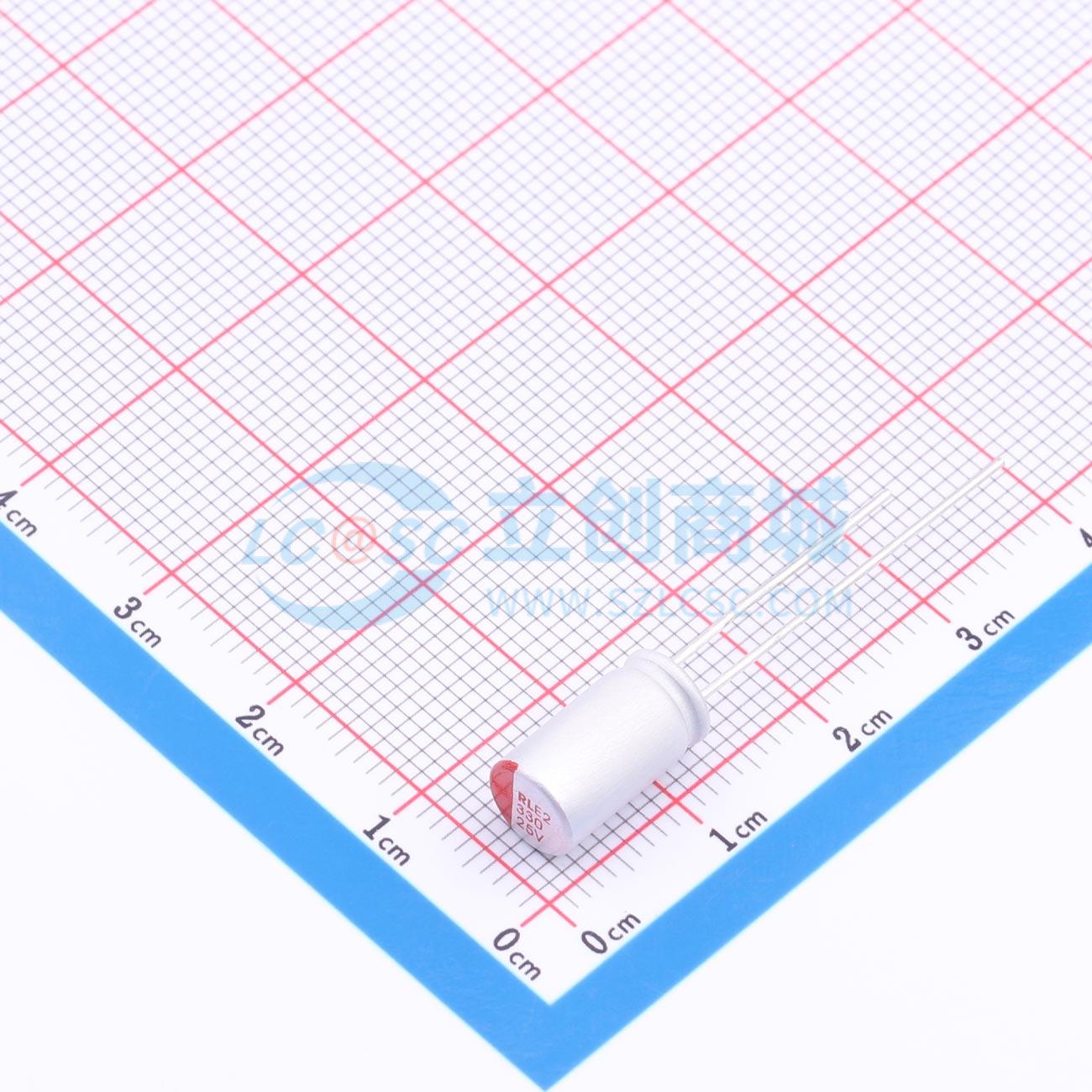 点击查看大图 RYE225V330UF6.3*12实物图