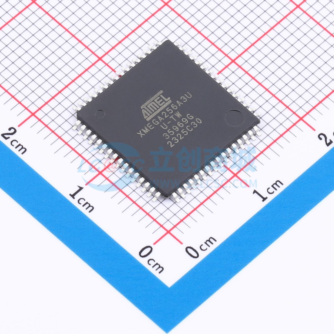 点击查看大图 ATXMEGA256A3U-AUR实物图
