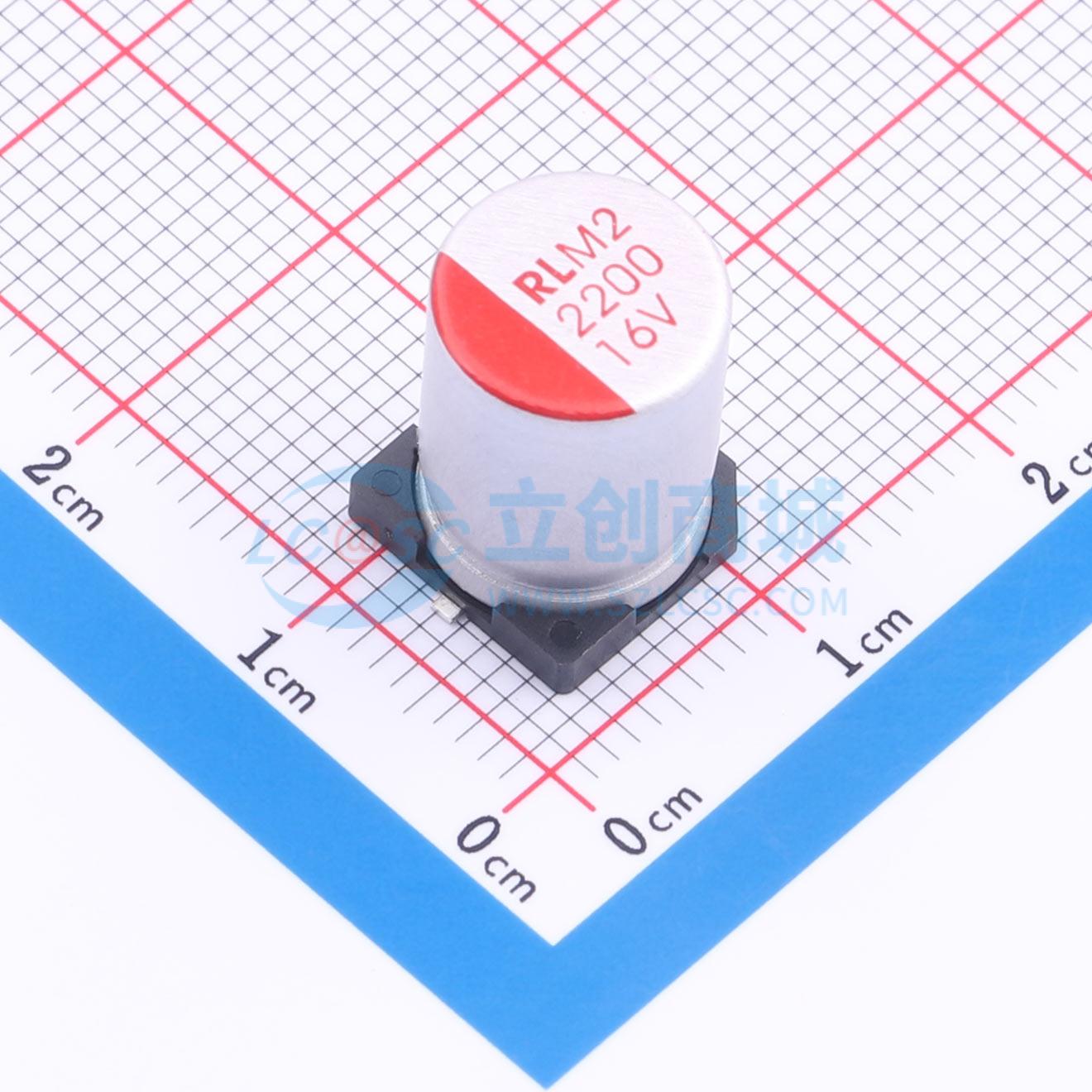 点击查看大图 RYM216V2200UF10*13.6实物图