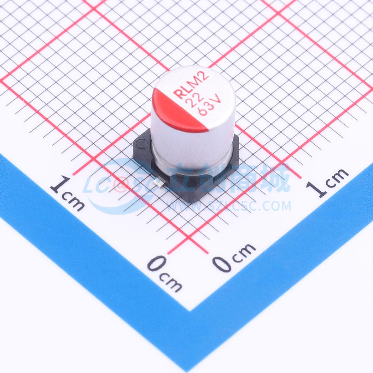 点击查看大图 RYM263V22UF6.3*7.7实物图