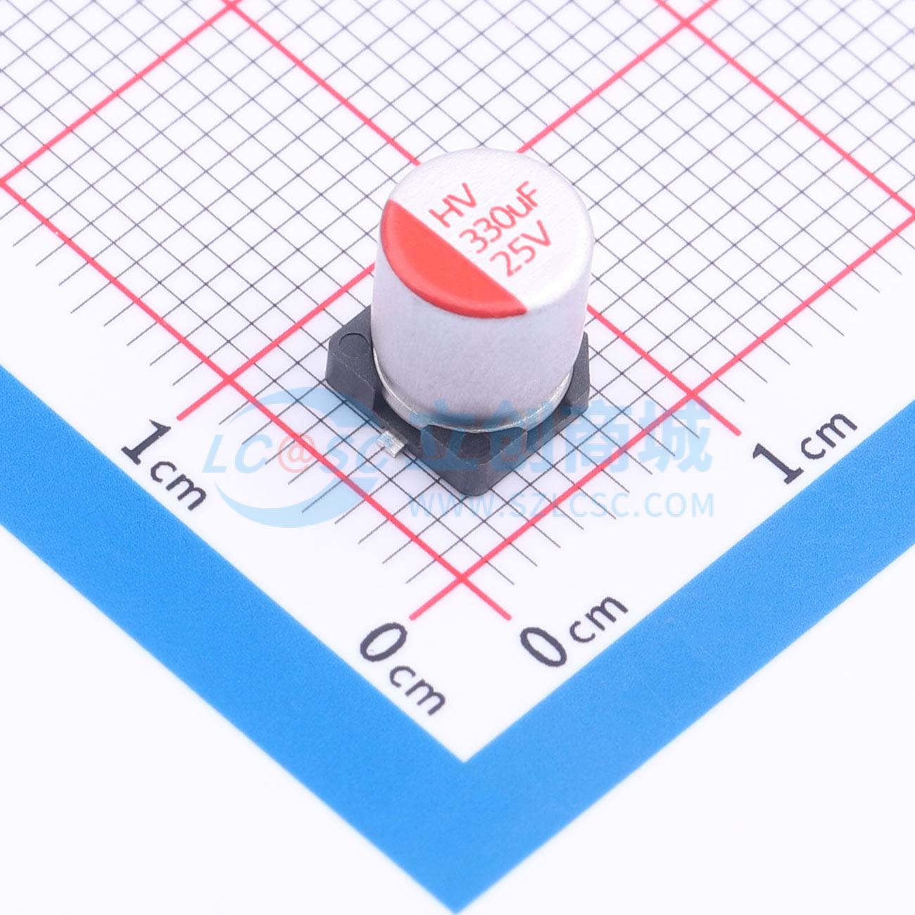 点击查看大图 RYHV25V330UF6*7实物图