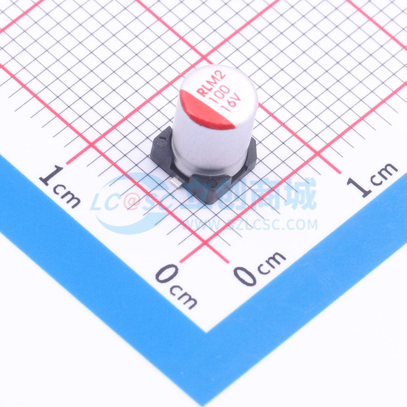 点击查看大图 RYM216V100UF5*7.5实物图