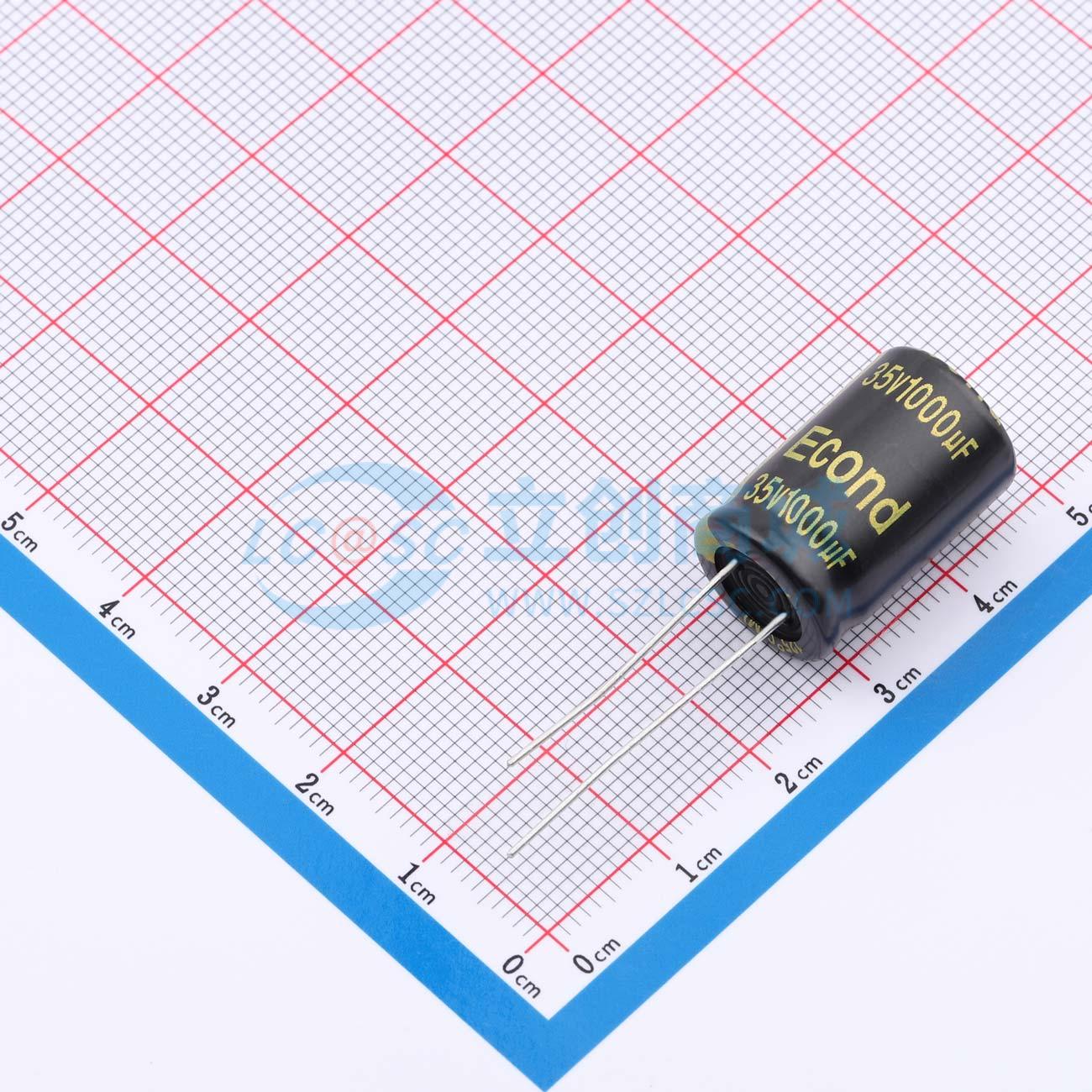 点击查看大图 1000uF35V13x20TE实物图