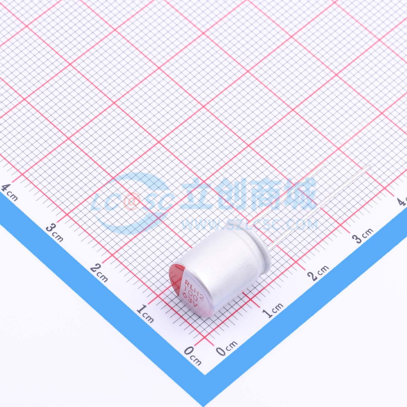 点击查看大图 RYH263V100UF10*13实物图