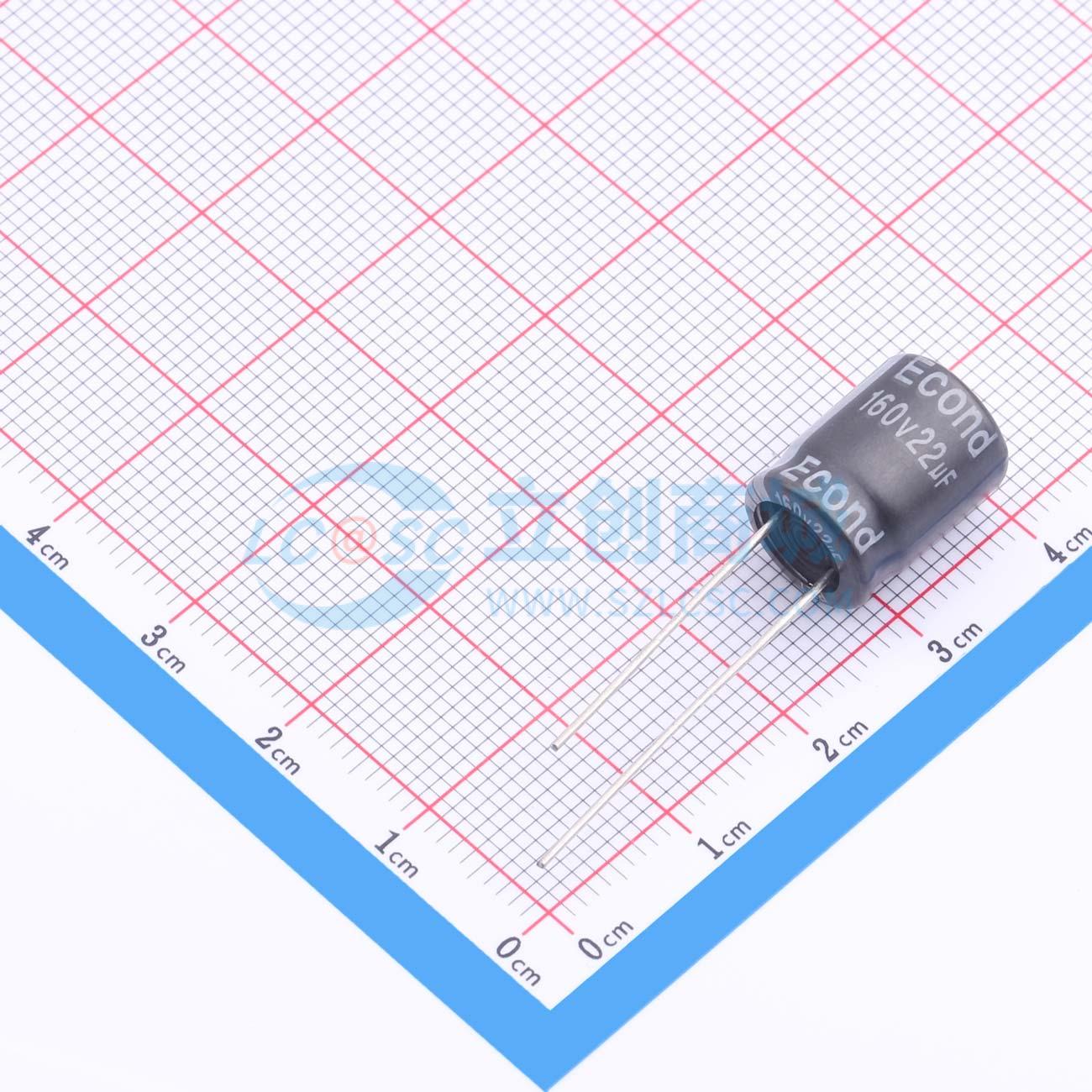 点击查看大图 22uF160V10x13KM实物图