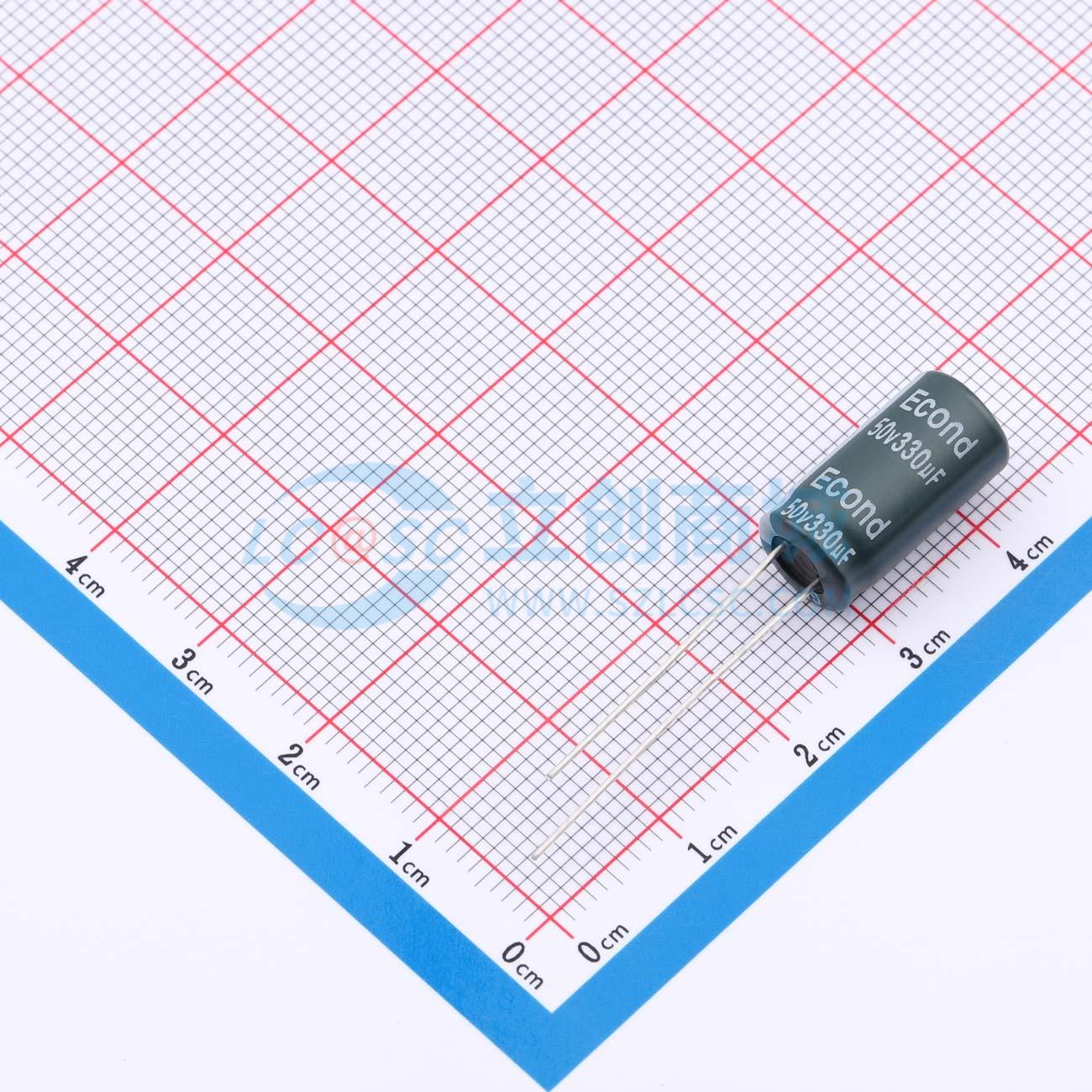 点击查看大图 330uF50V8x16GF实物图
