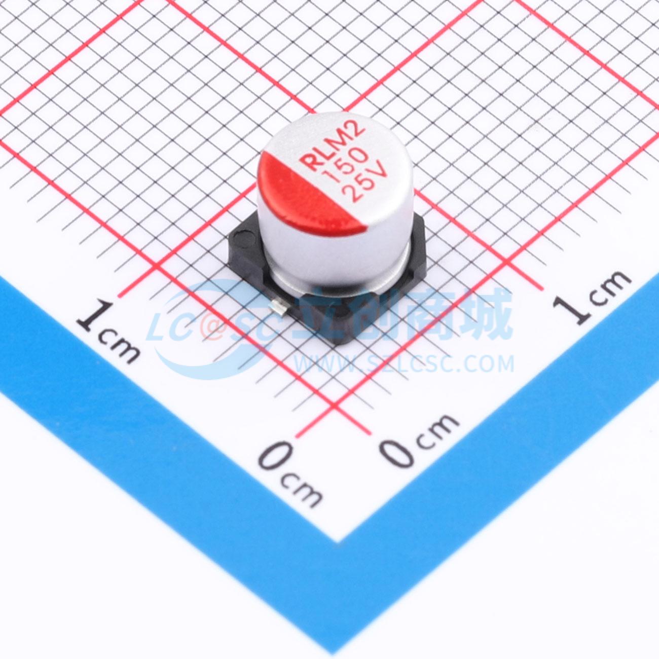 点击查看大图 RYM225V150UF6.3*5.8实物图