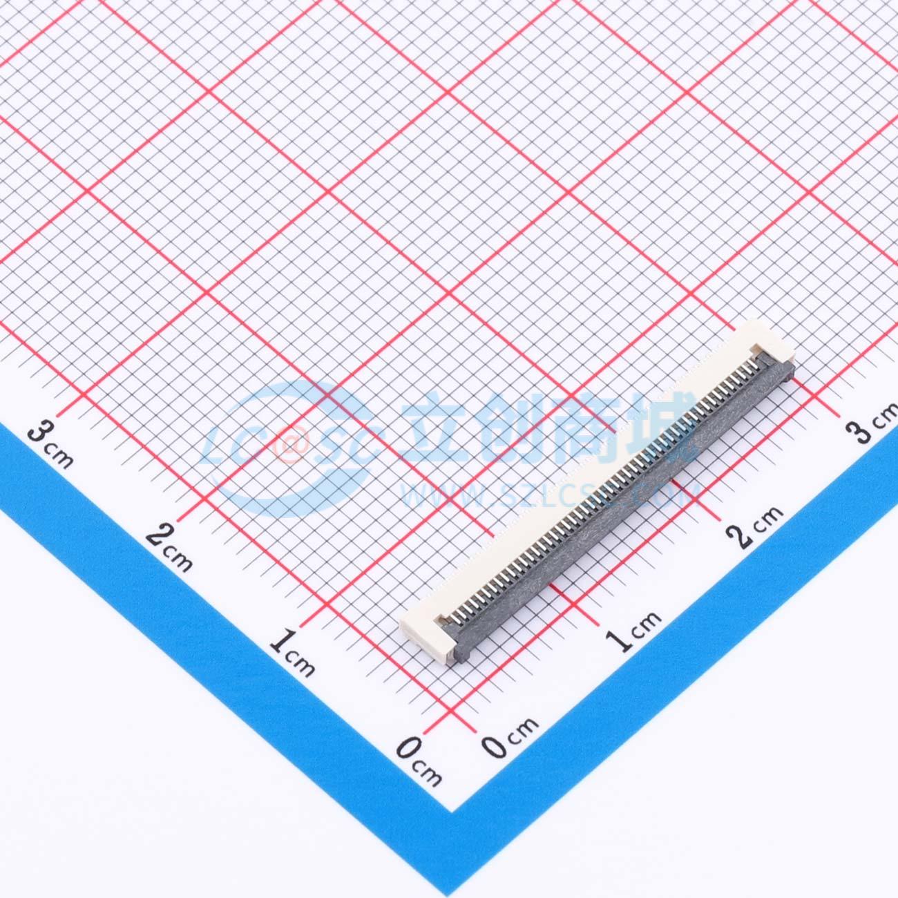 点击查看大图 FPC-50P-0.5PH1.5H-30265实物图