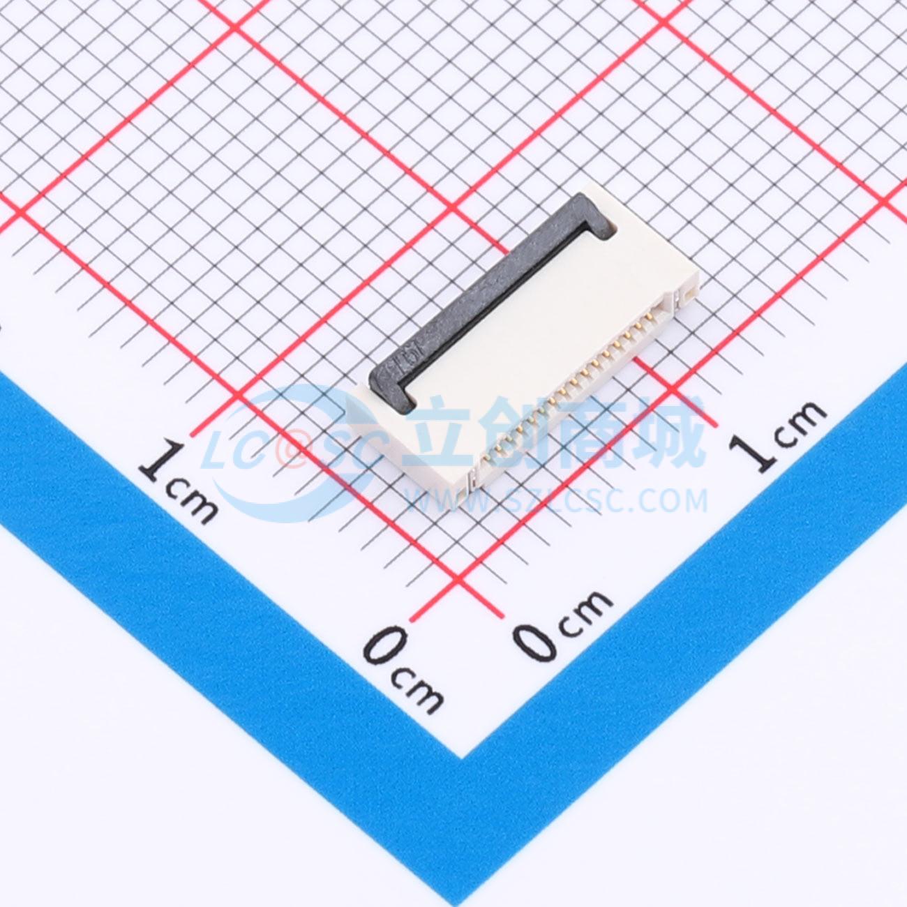 点击查看大图 FPC-16P-0.5PH2.0H-30244实物图